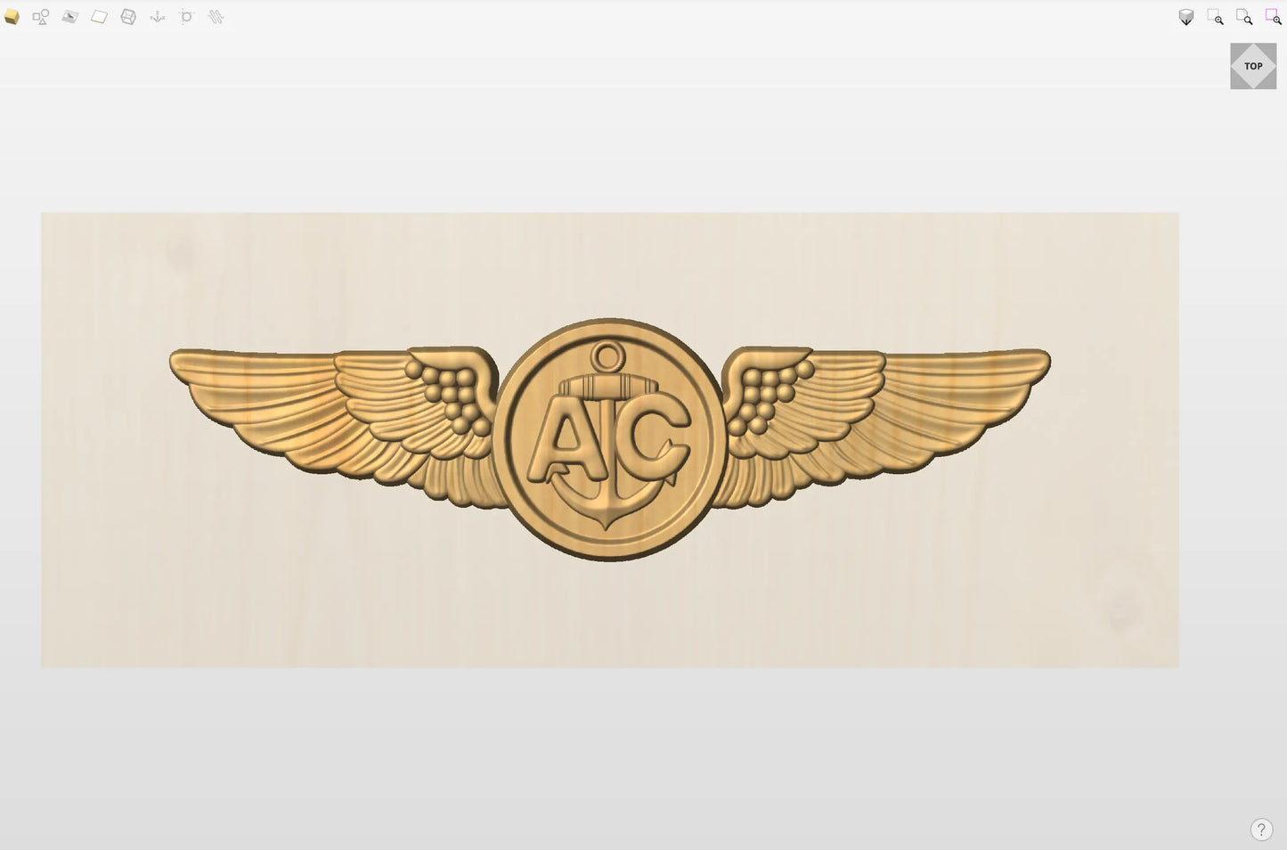 CNC File I US Navy Air Crew Wings 3D Model I  RathTech Design My Store