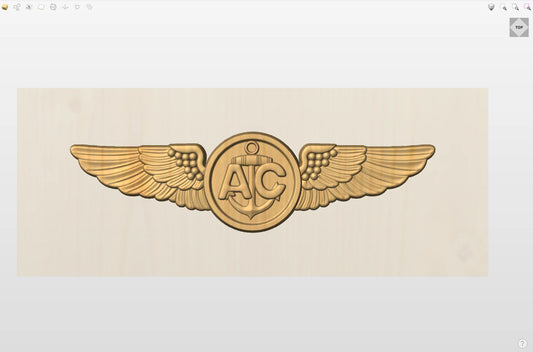 CNC File I US Navy Air Crew Wings 3D Model I  RathTech Design My Store