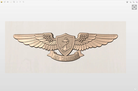 CNC File I US Navy Air Warfare Wings 3D Model I  RathTech Design My Store