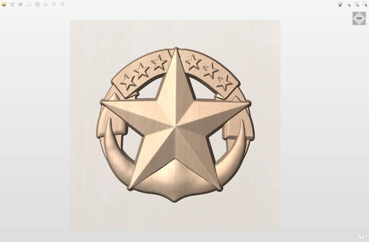 CNC File I  US Navy Command at Sea Insignia 3D Model I  Rathtech Design My Store