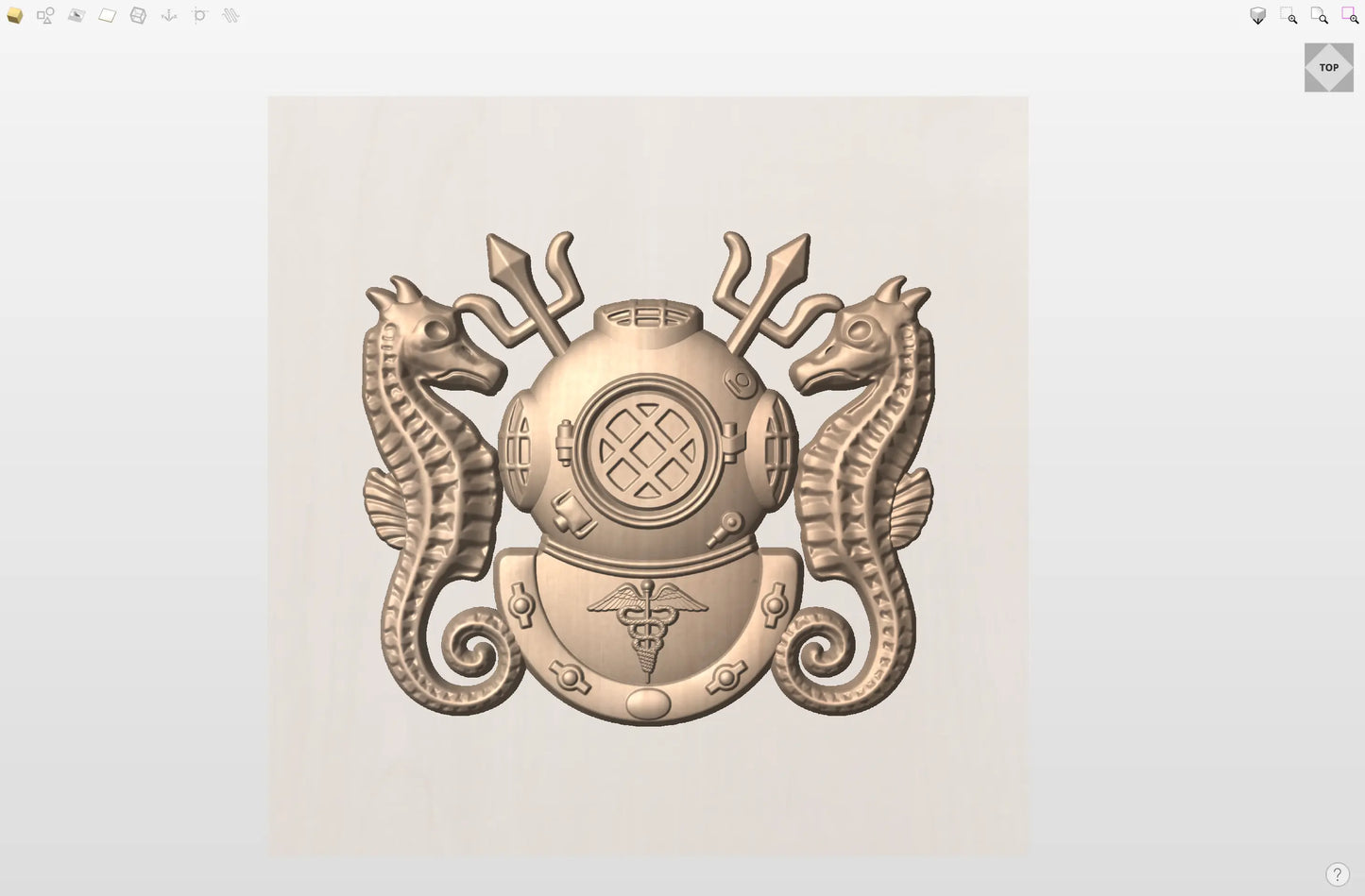 CNC File I US Navy Diving Medical Technician Badge 3D Model I  RathTech Design My Store