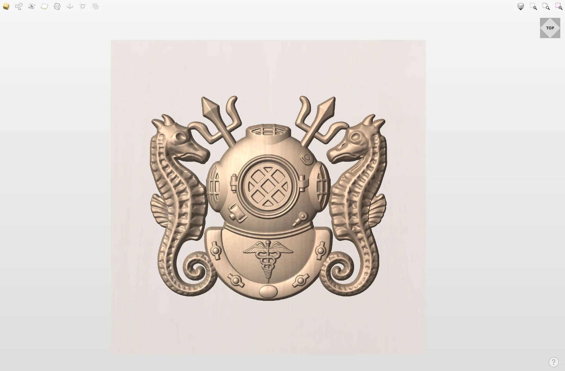 CNC File I US Navy Diving Medical Technician Badge 3D Model I  RathTech Design My Store