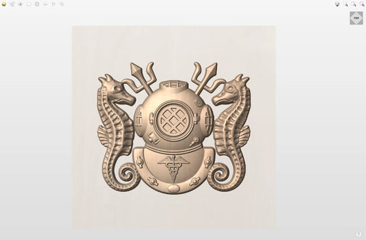 CNC File I US Navy Diving Medical Technician Badge 3D Model I  RathTech Design My Store
