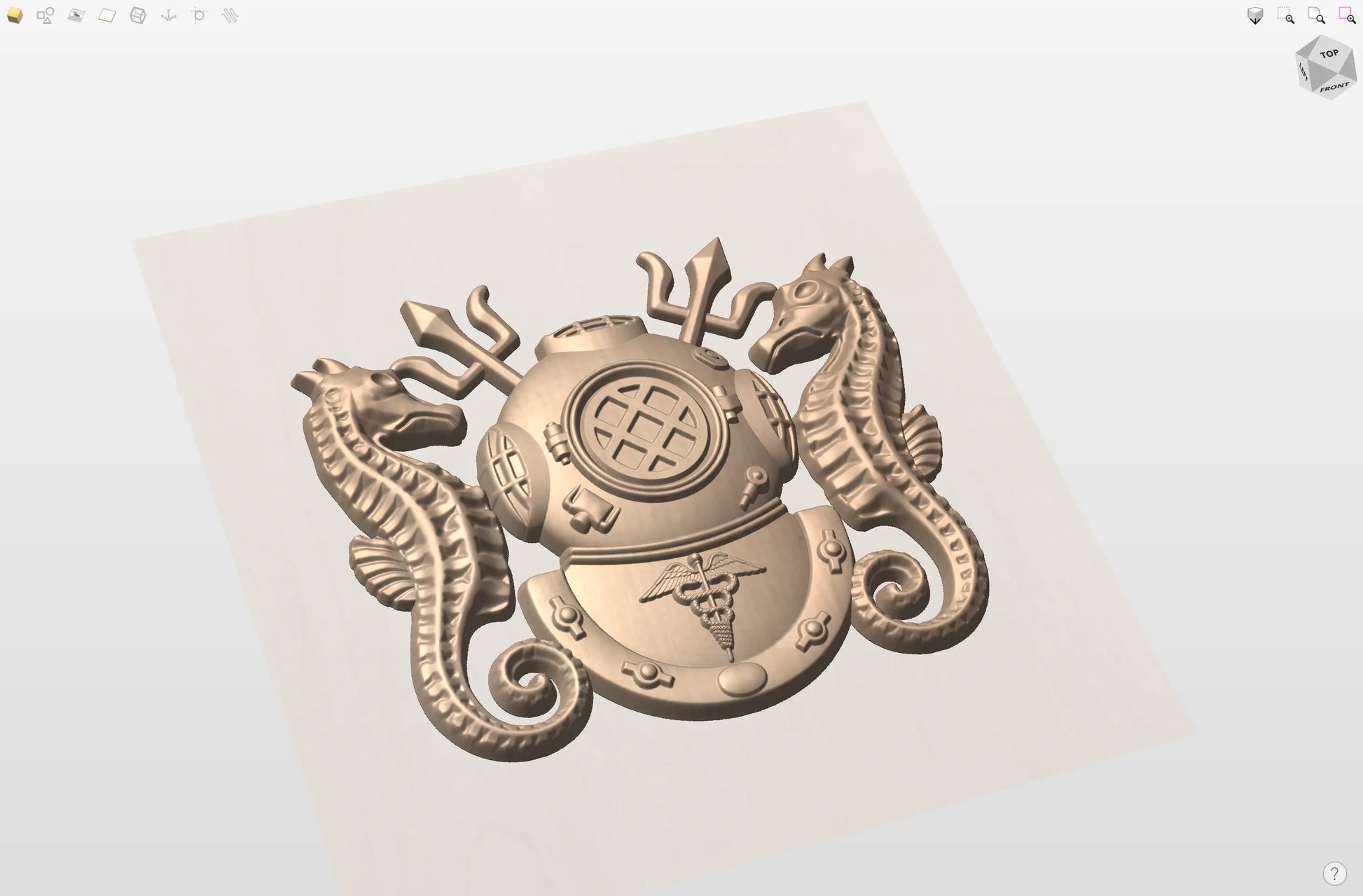 CNC File I US Navy Diving Medical Technician Badge 3D Model I  RathTech Design My Store