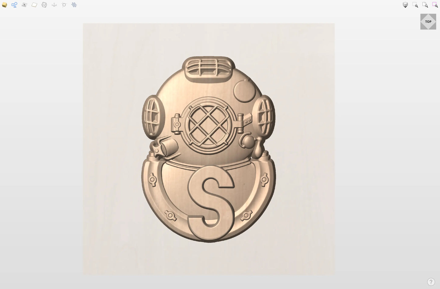 CNC File I US Navy Salvage Diving Badge 3D Model I  RathTech Design My Store