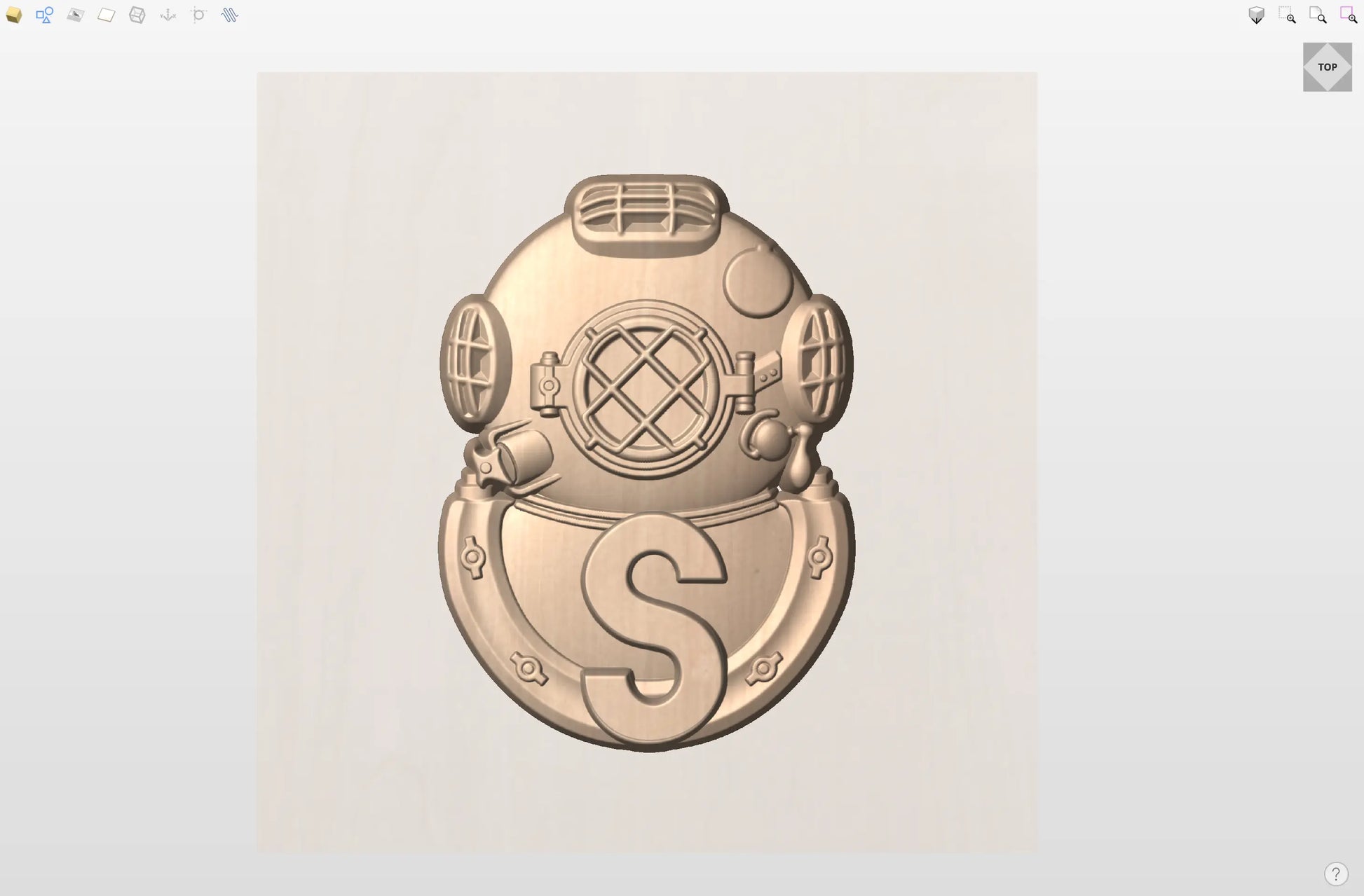 CNC File I US Navy Salvage Diving Badge 3D Model I  RathTech Design My Store