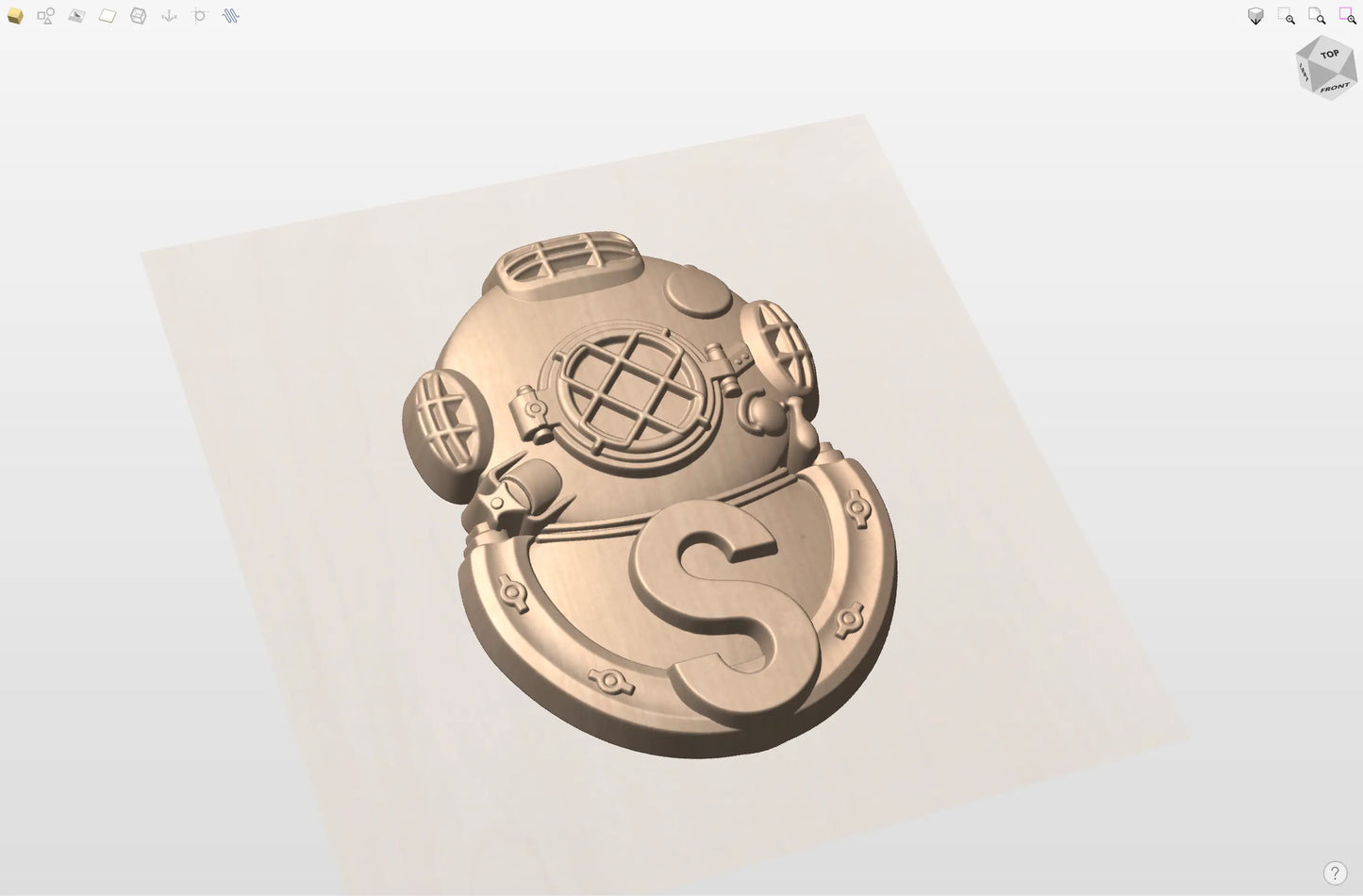 CNC File I US Navy Salvage Diving Badge 3D Model I  RathTech Design My Store