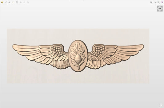 CNC File I US Navy Flight Surgeon Wings 3D Model I  RathTech Design My Store