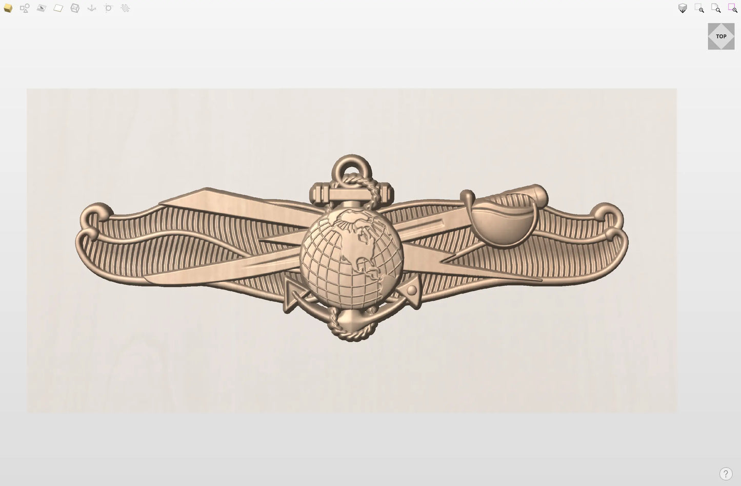 CNC File I US Navy Information Warfare Enlisted Badge 3D Model I  RathTech Design My Store
