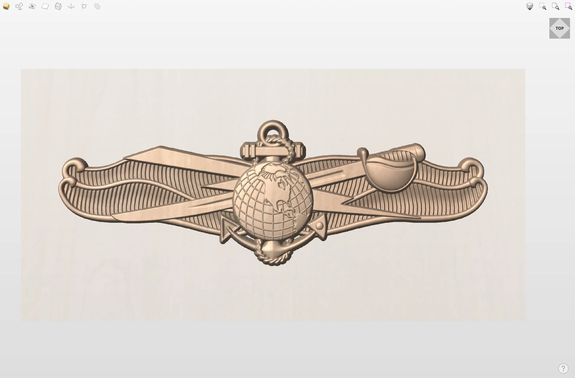 CNC File I US Navy Information Warfare Enlisted Badge 3D Model I  RathTech Design My Store