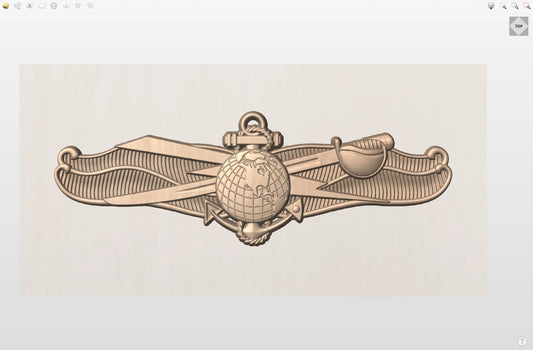 CNC File I US Navy Information Warfare Enlisted Badge 3D Model I  RathTech Design My Store