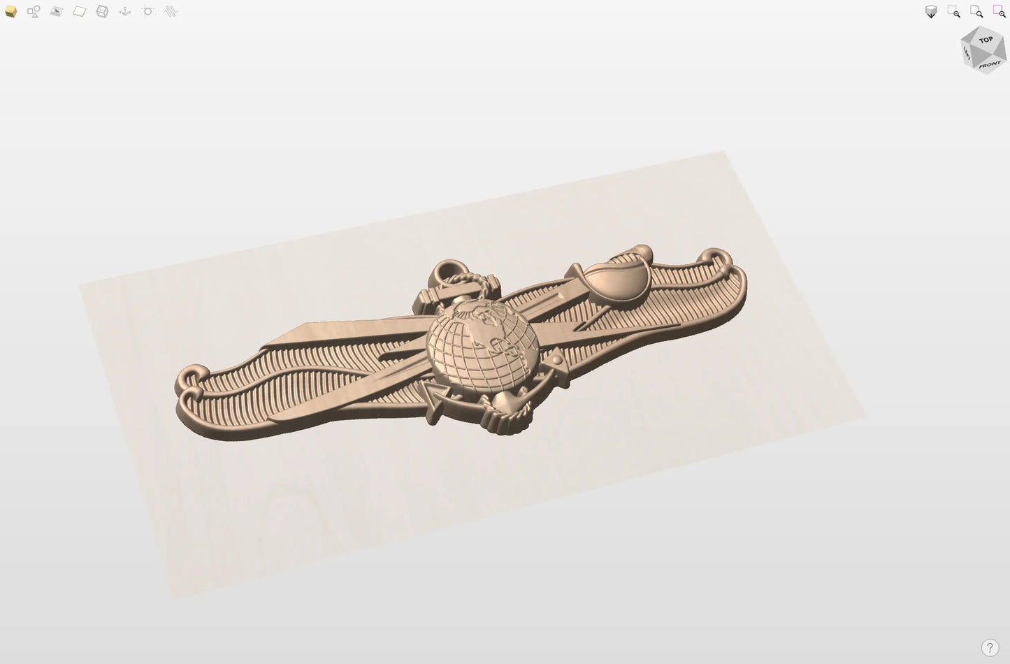 CNC File I US Navy Information Warfare Enlisted Badge 3D Model I  RathTech Design My Store