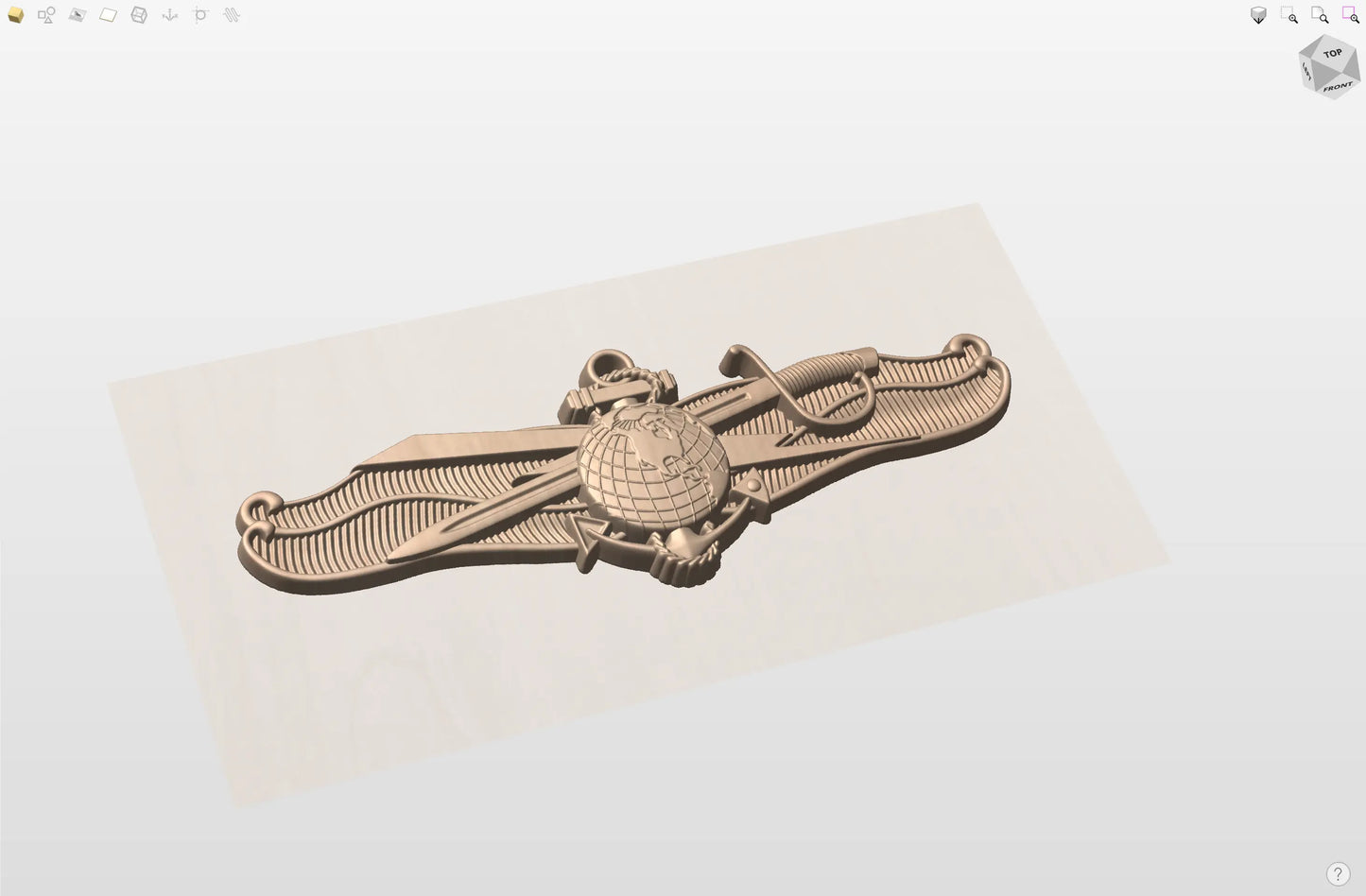 CNC File I US Navy Information Warfare Officer Badge 3D Model I  RathTech Design My Store