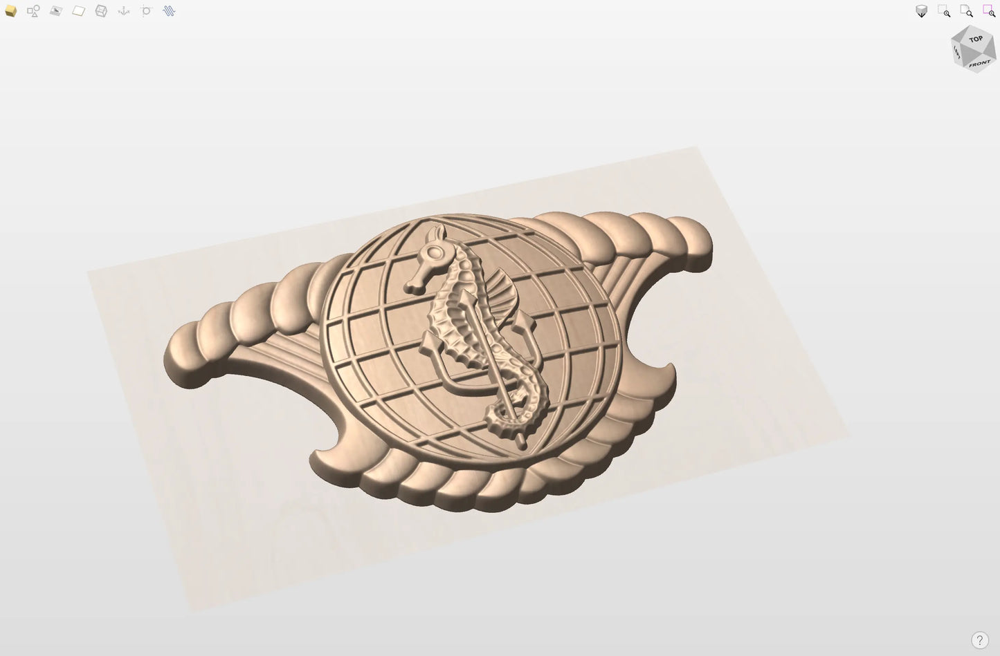 CNC File I US Navy Integrated Undersea Surveillance System Badge 3D Model I  RathTech Design My Store