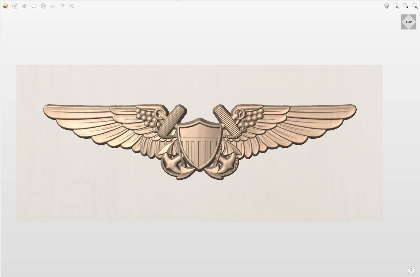 CNC File I US Navy Naval Officer Wings 3D Model I  RathTech Design My Store