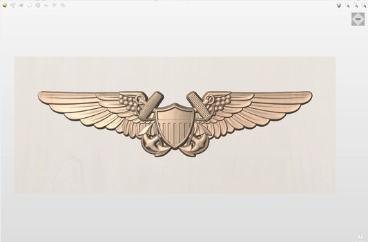 CNC File I US Navy Naval Officer Wings 3D Model I  RathTech Design My Store