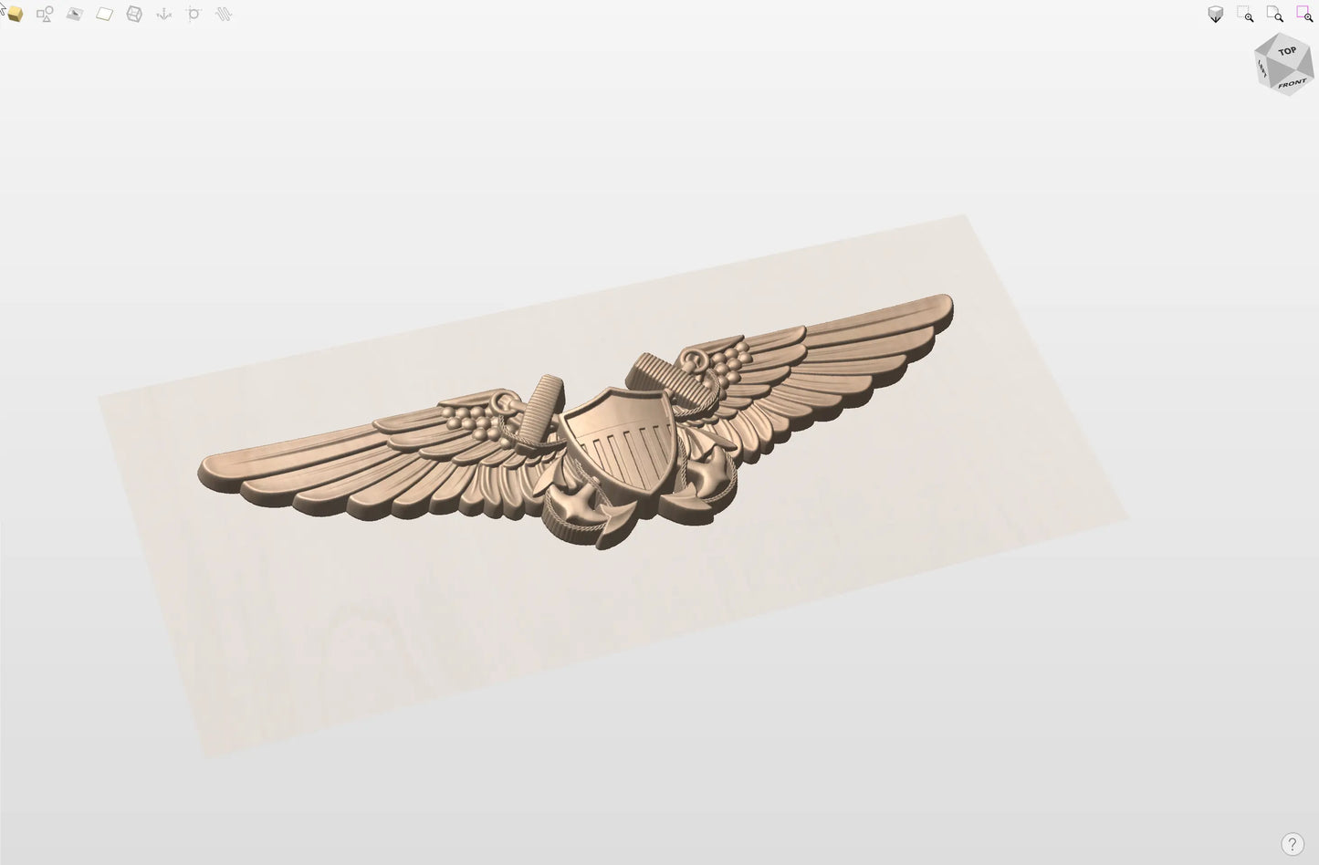 CNC File I US Navy Naval Officer Wings 3D Model I  RathTech Design My Store