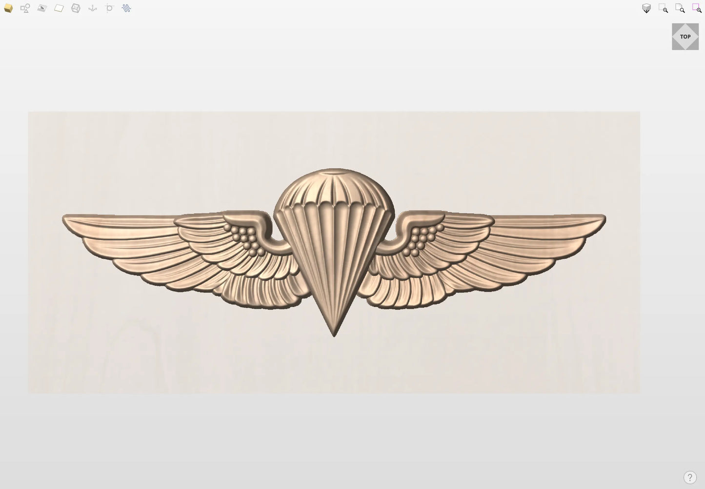 CNC File I US Navy Parachutist Wings 3D Model I  RathTech Design My Store