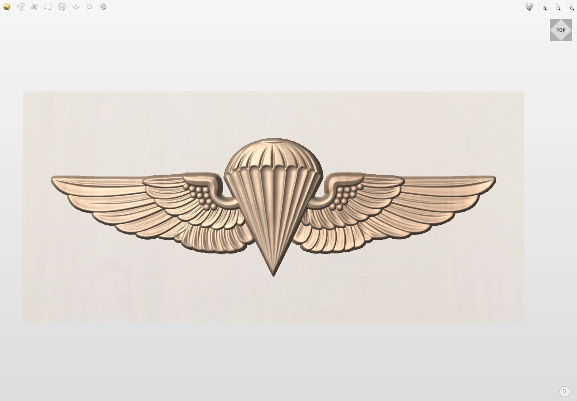 CNC File I US Navy Parachutist Wings 3D Model I  RathTech Design My Store