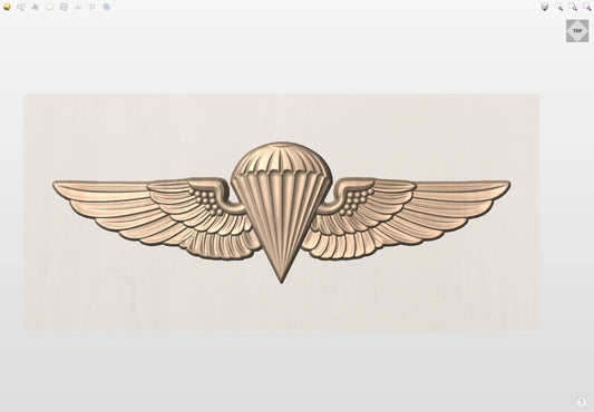 CNC File I US Navy Parachutist Wings 3D Model I  RathTech Design My Store