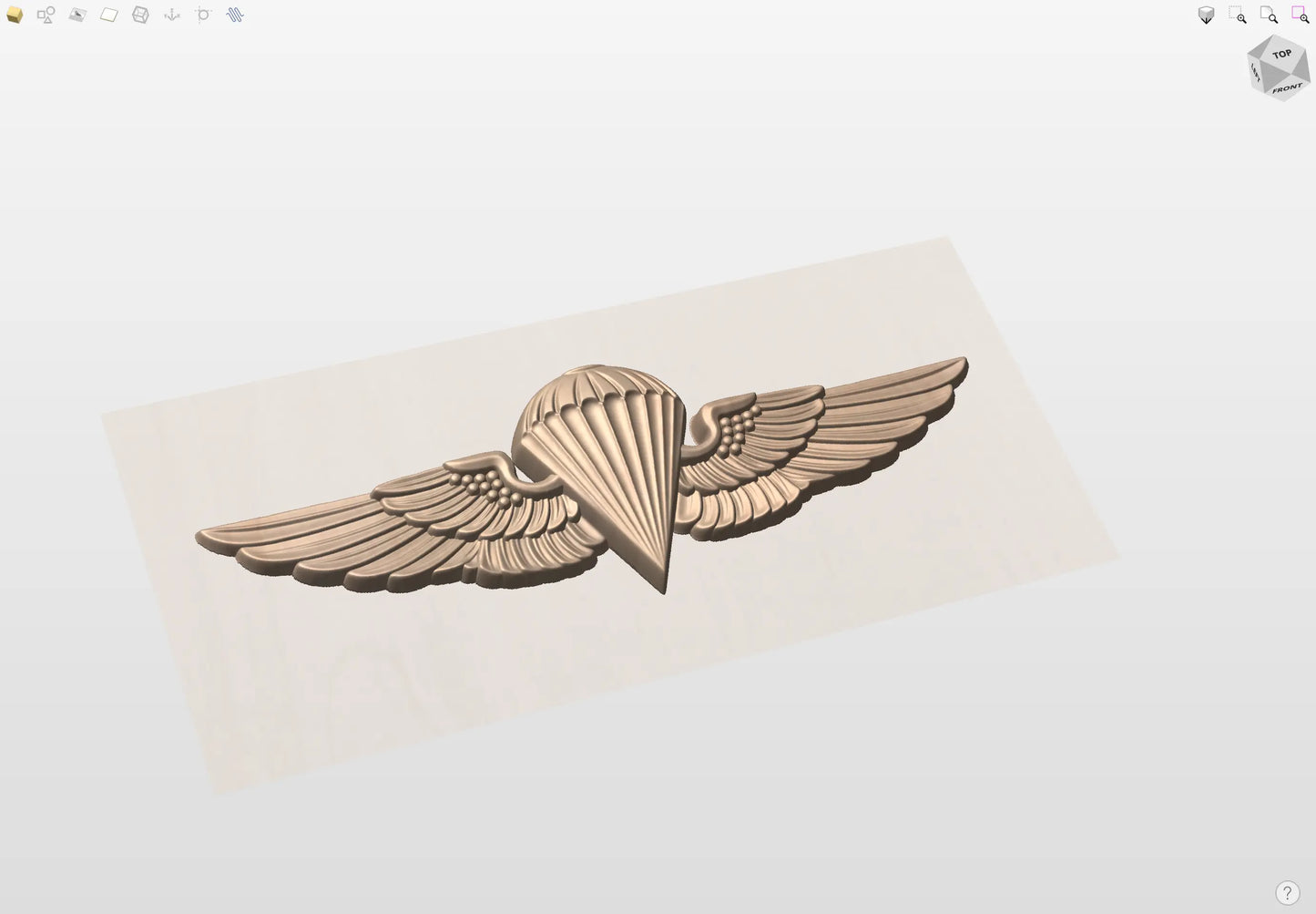 CNC File I US Navy Parachutist Wings 3D Model I  RathTech Design My Store