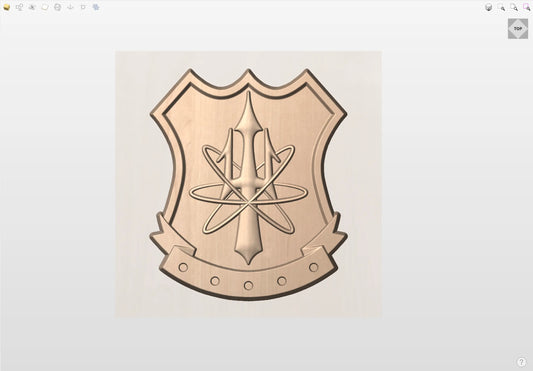 CNC File I US Navy Nuclear Weapons Security Badge 3D Model I  RathTech Design My Store