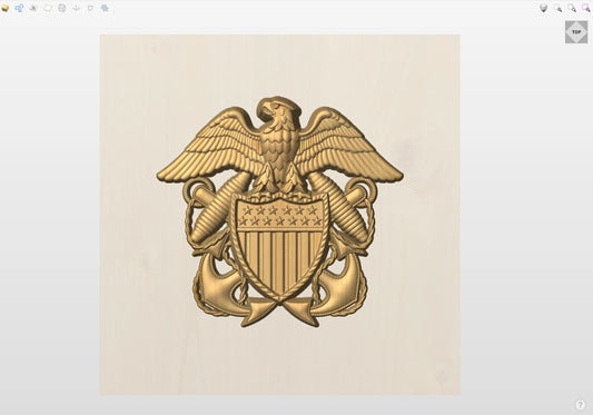 CNC File I US Navy Officer Insignia 3D Model I  RathTech Design My Store