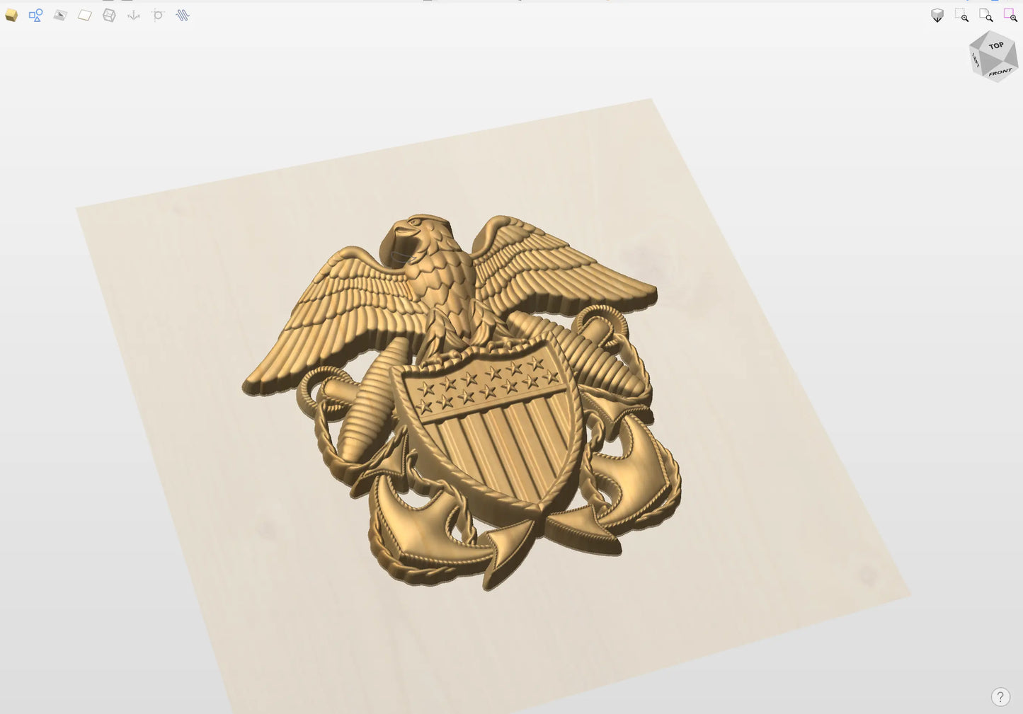CNC File I US Navy Officer Insignia 3D Model I  RathTech Design My Store