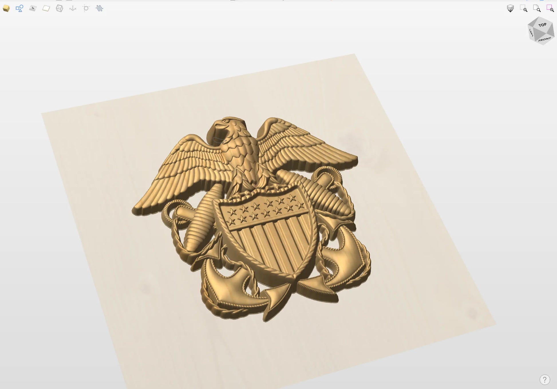 CNC File I US Navy Officer Insignia 3D Model I  RathTech Design My Store