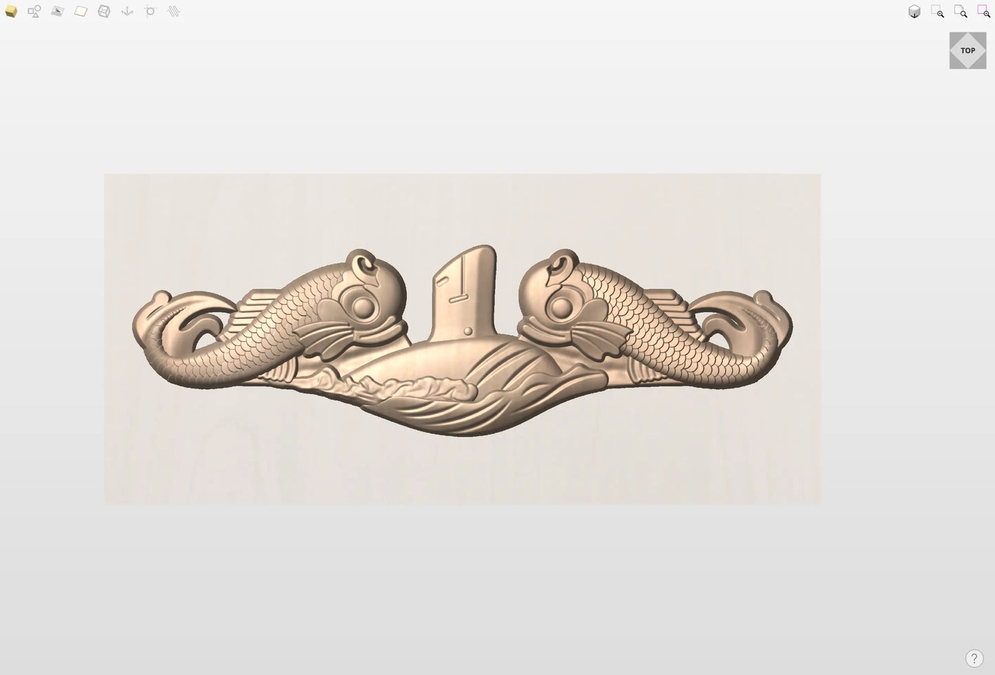 CNC File I  US Navy SSN 21 Seawolf Badge 3D Model I  RathTech Design My Store