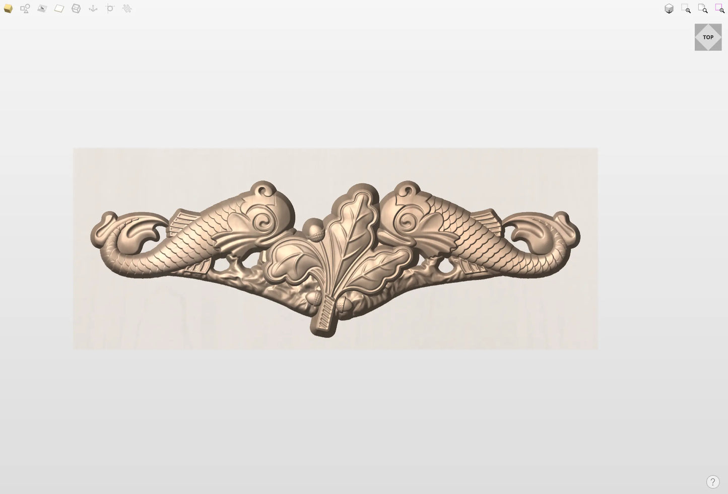 CNC File I  US Navy Submarine Supply Corps Badge 3D Model I  RathTech Design My Store