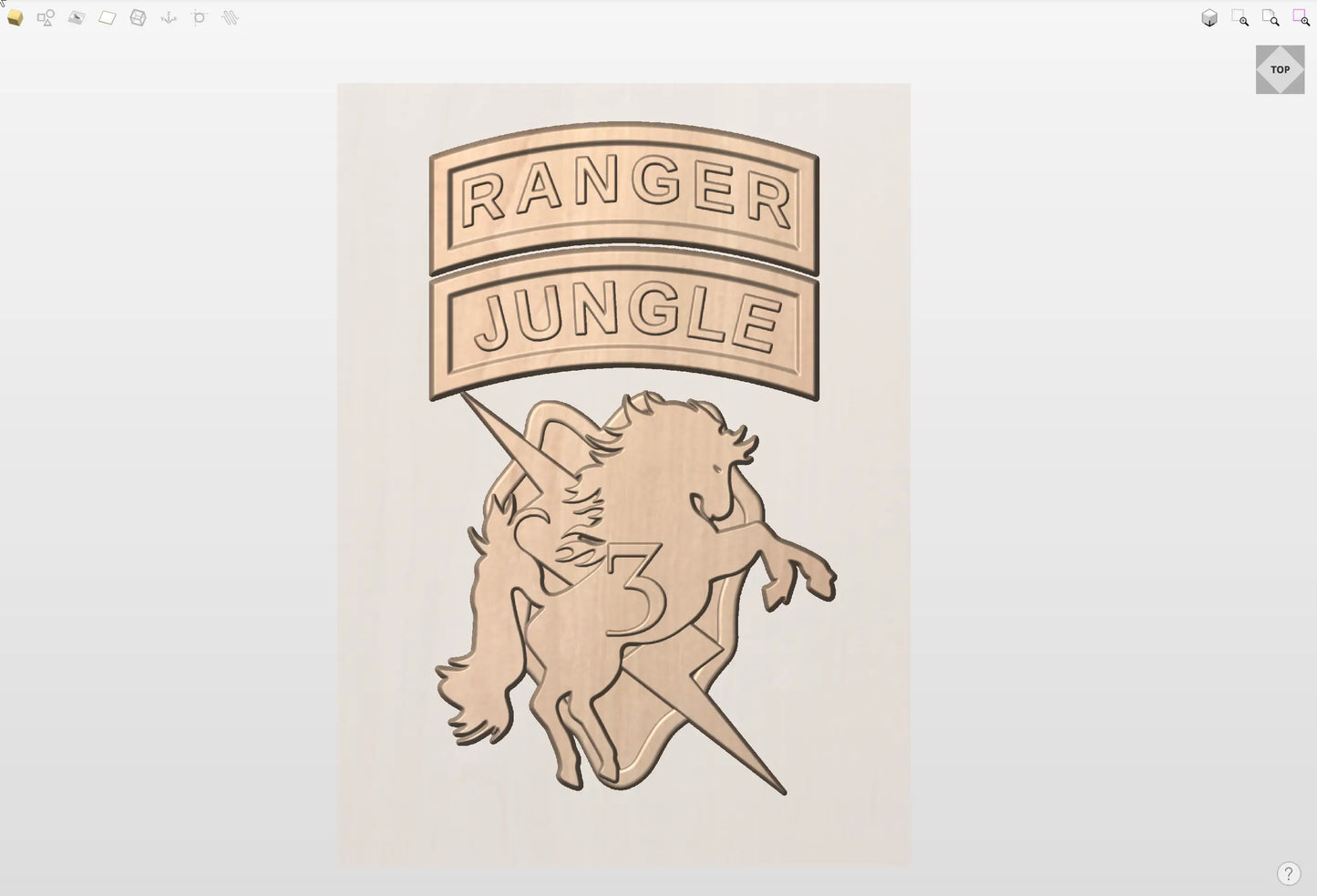 CNC File I  US Army 3rd Mobile Brigade 25th Infantry Division Insignia 3D Model I  RathTech Design My Store