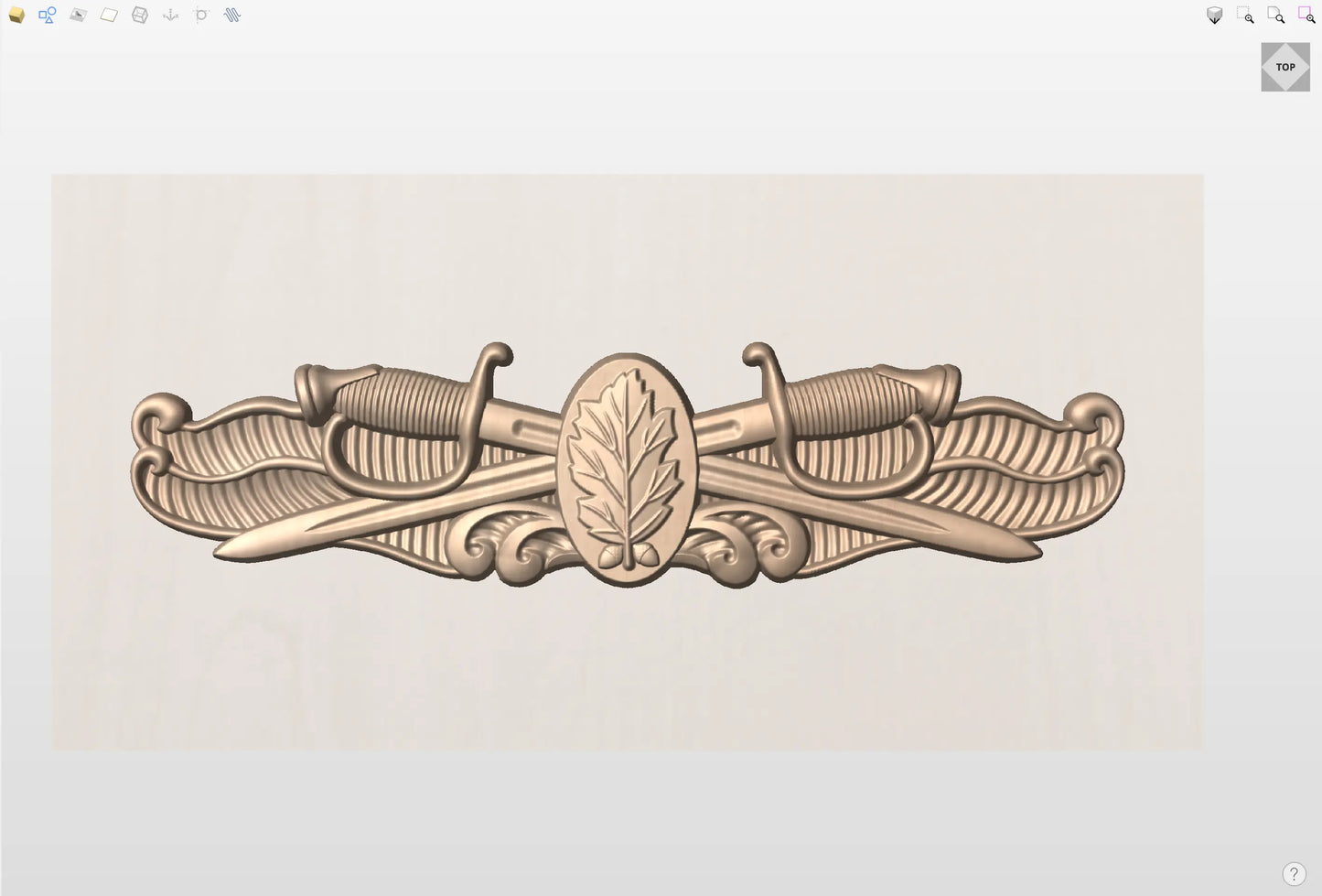 CNC File I  US Navy Surface Warfare Dental Badge 3D Model I  RathTech Design My Store