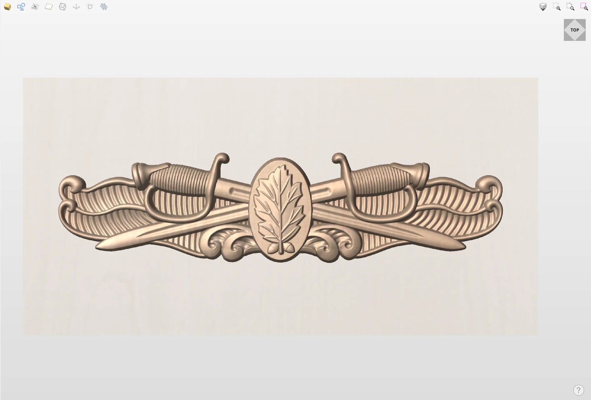 CNC File I  US Navy Surface Warfare Dental Badge 3D Model I  RathTech Design My Store