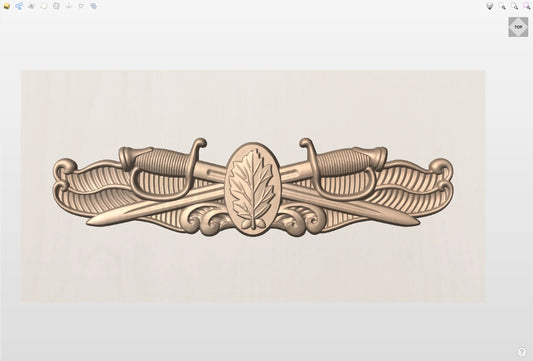 CNC File I  US Navy Surface Warfare Dental Badge 3D Model I  RathTech Design My Store