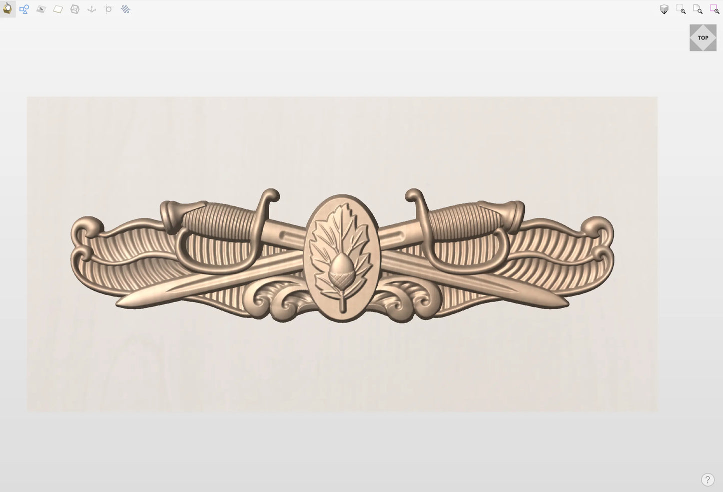 CNC File I  US Navy Surface Warfare Medical Corps Badge 3D Model I  RathTech Design My Store