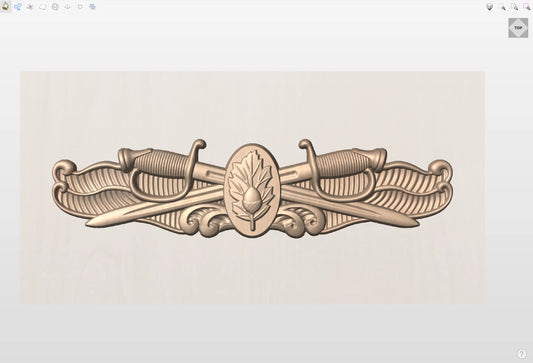 CNC File I  US Navy Surface Warfare Medical Corps Badge 3D Model I  RathTech Design My Store