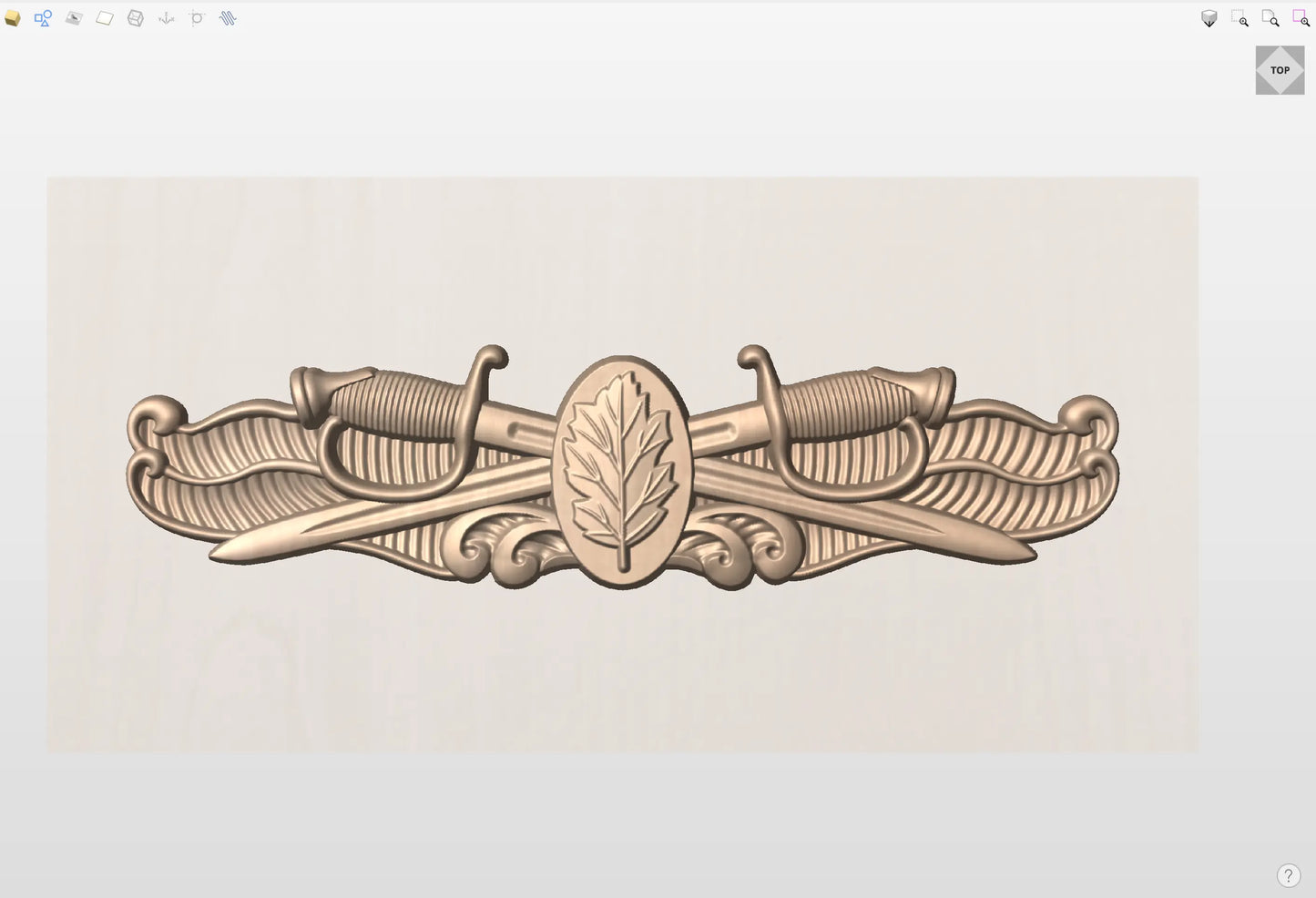 CNC File I  US Navy Surface Warfare Nursing Corps Badge 3D Model I  RathTech Design My Store