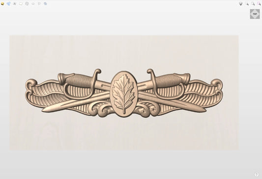 CNC File I  US Navy Surface Warfare Nursing Corps Badge 3D Model I  RathTech Design My Store