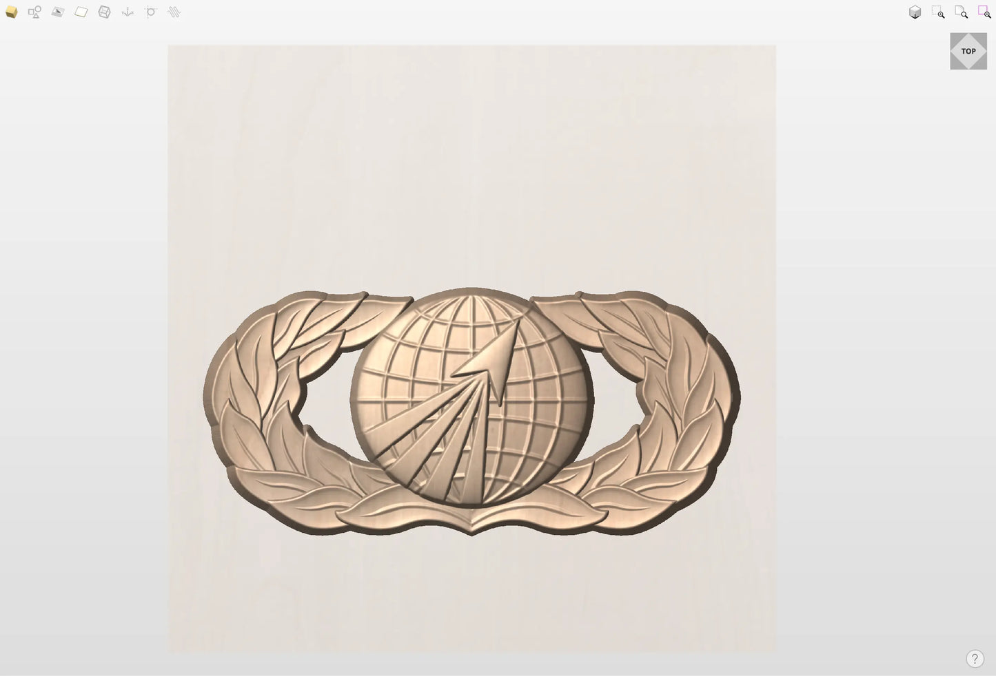 CNC File I US Air Force Basic Acquisition & Financial Management Badge 3D Model I RathTech Design My Store