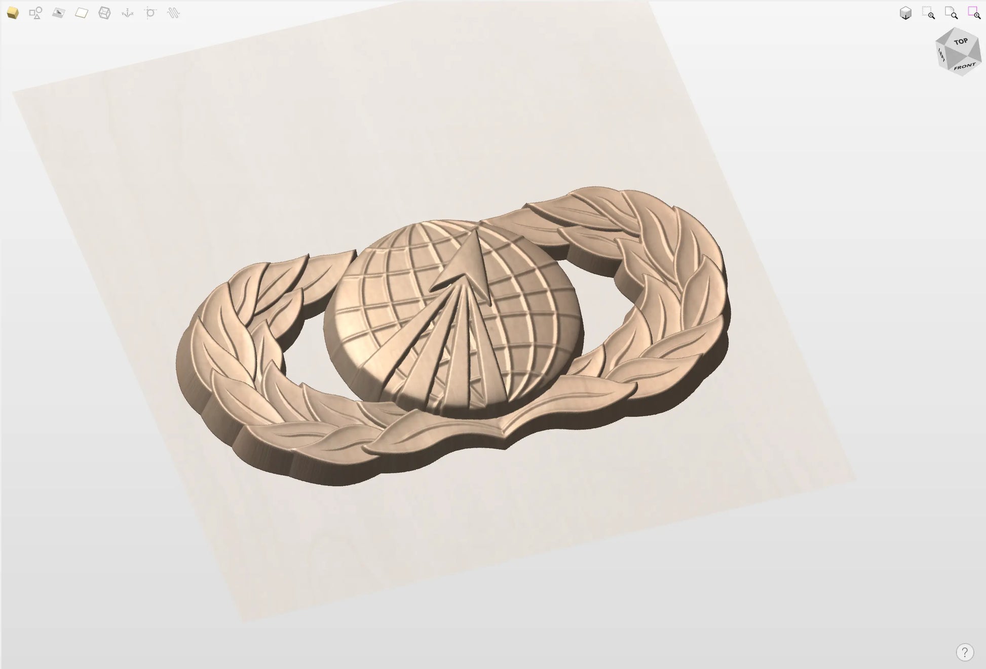 CNC File I US Air Force Basic Acquisition & Financial Management Badge 3D Model I RathTech Design My Store