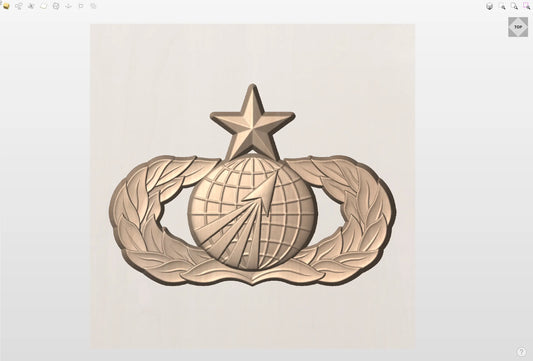 CNC File I US Air Force Senior Acquisition & Financial Management Badge 3D Model I RathTech Design My Store