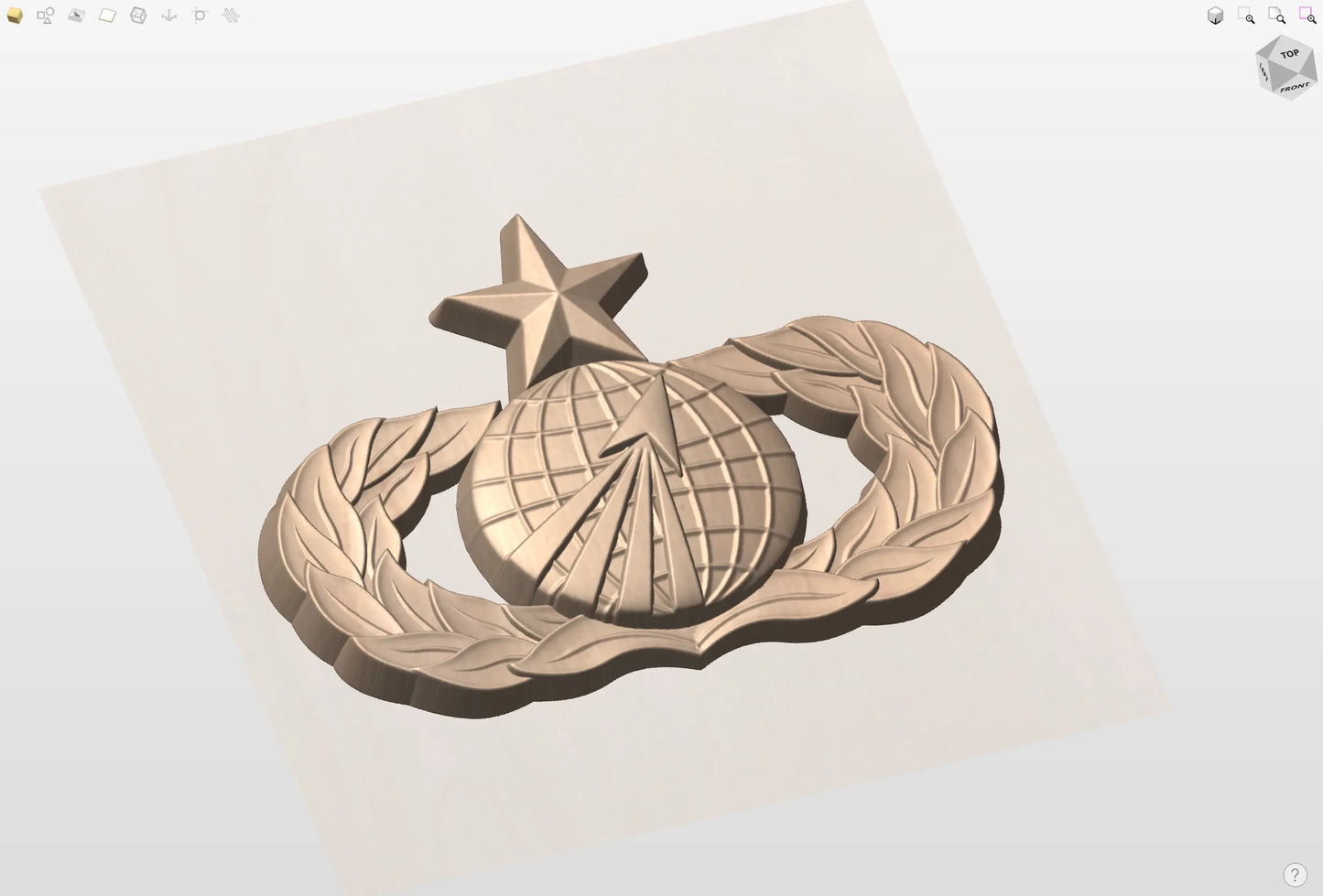 CNC File I US Air Force Senior Acquisition & Financial Management Badge 3D Model I RathTech Design My Store