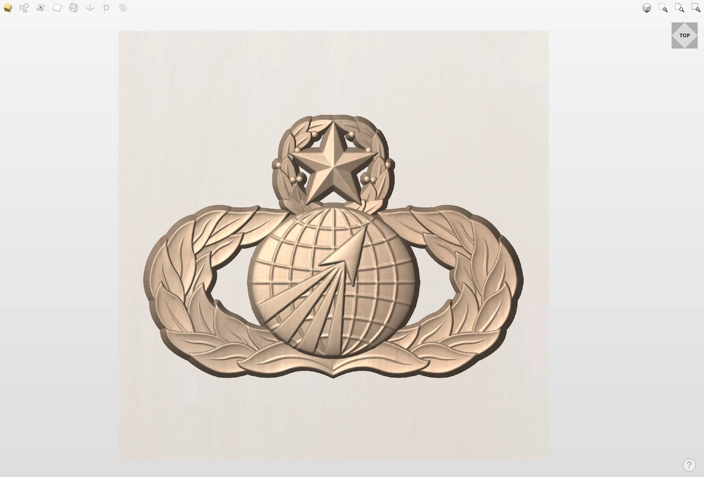 CNC File I US Air Force Master Acquisition & Financial Management Badge 3D Model I RathTech Design (Copy) My Store