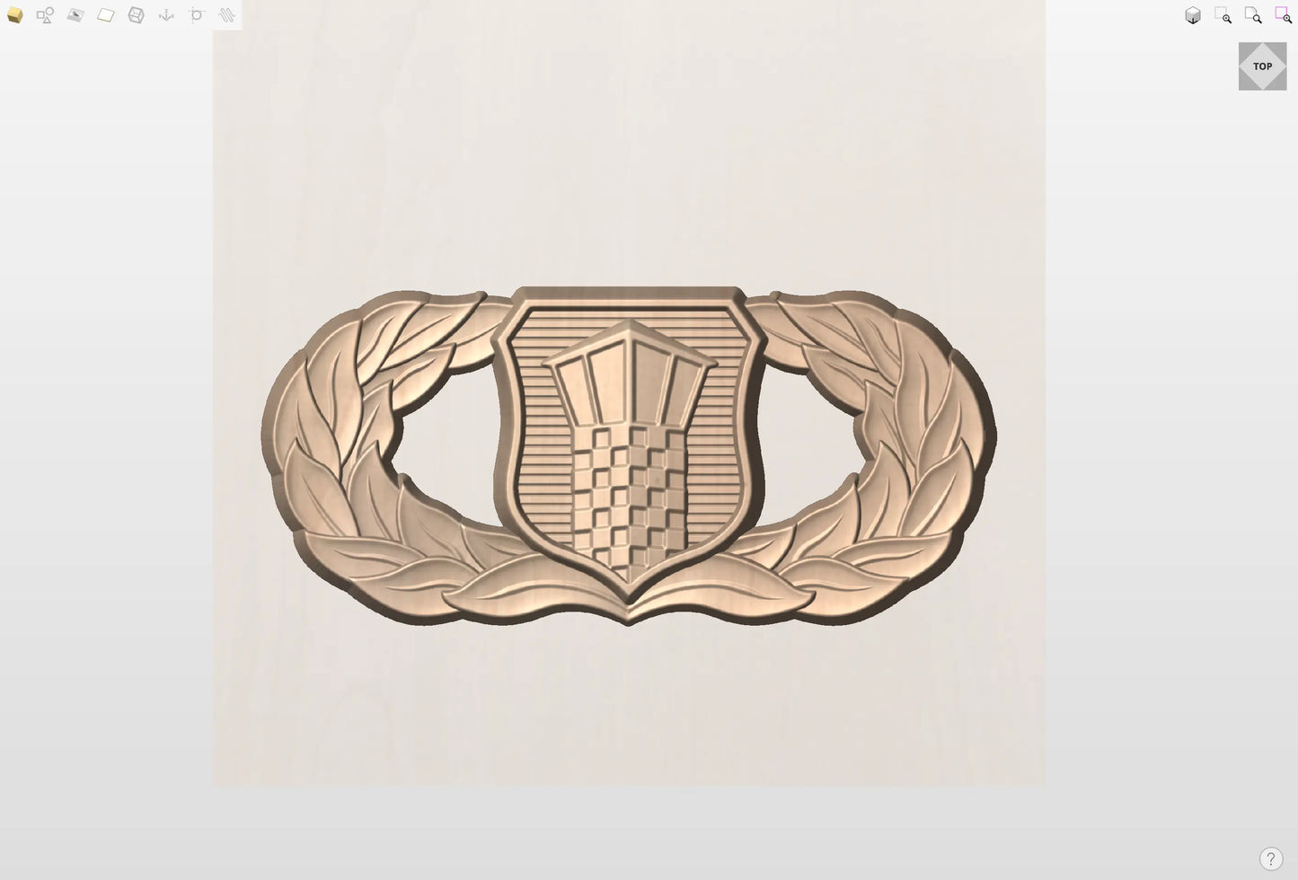 CNC File I US Air Force Basic Air Traffic Control Badge 3D Model I RathTech Design My Store