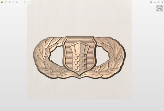 CNC File I US Air Force Basic Air Traffic Control Badge 3D Model I RathTech Design My Store