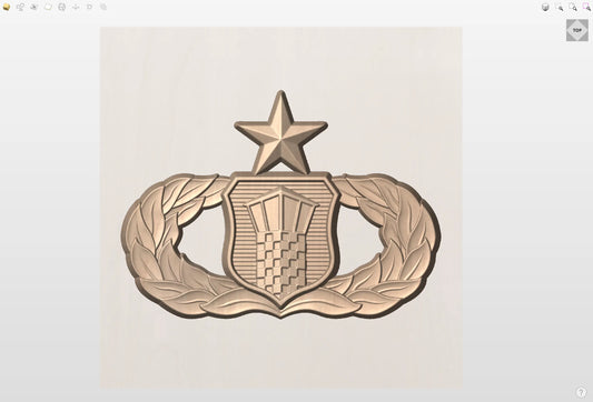 CNC File I US Air Force Senior Air Traffic Control Badge 3D Model I RathTech Design My Store