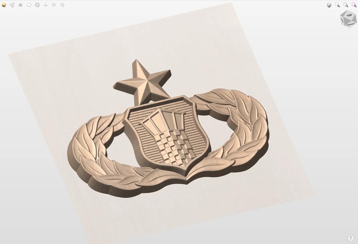 CNC File I US Air Force Senior Air Traffic Control Badge 3D Model I RathTech Design My Store