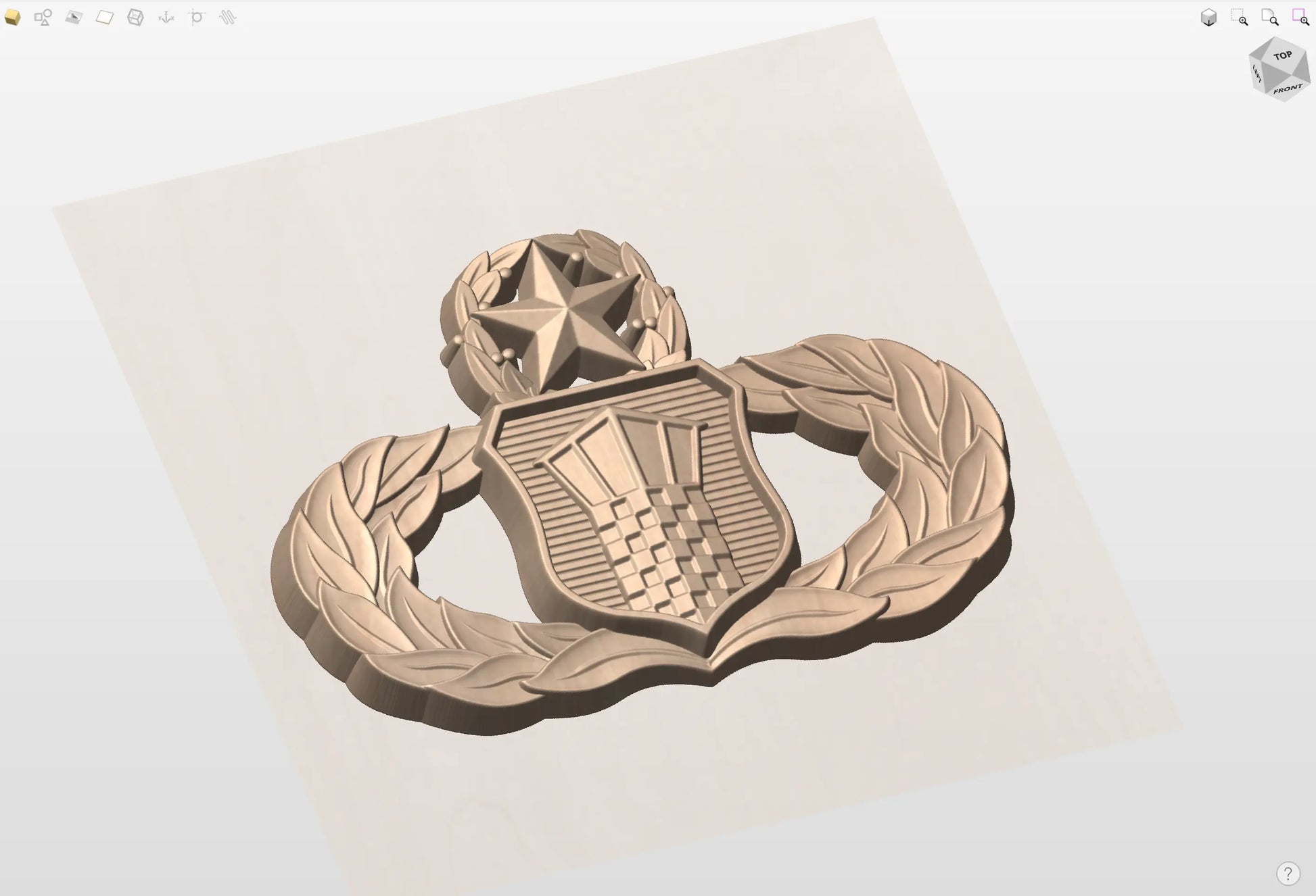 CNC File I US Air Force Master Air Traffic Control Badge 3D Model I RathTech Design My Store
