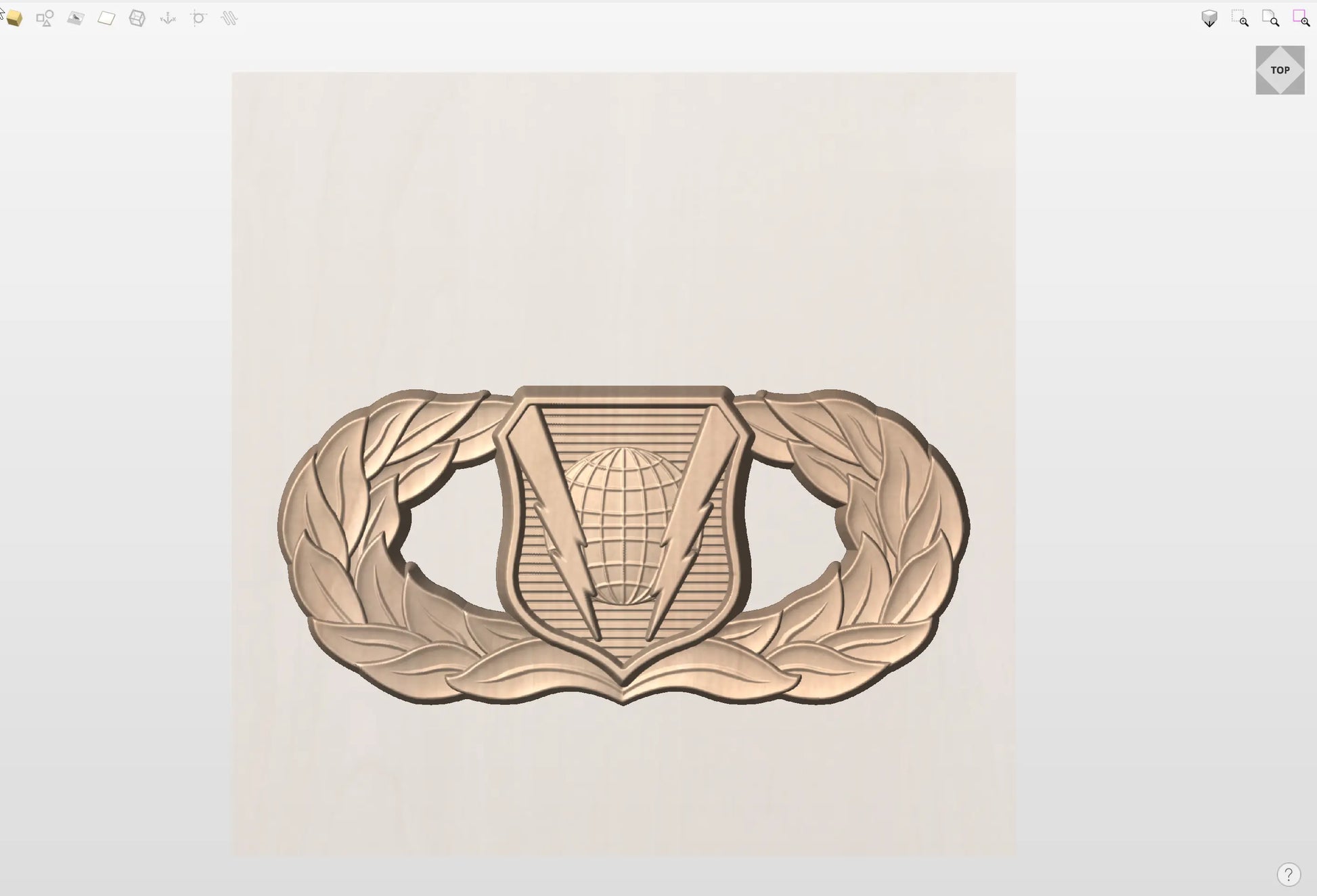 CNC File I US Air Force Basic Command & Control Badge 3D Model I RathTech Design My Store
